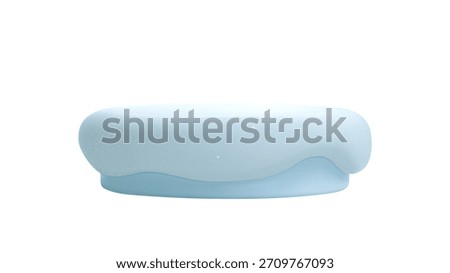3d snow white podium. Wavy snowdrift, hill, snow drift, podium. Vector element illustration for poster, winter greeting card, product presentation