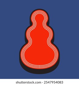 3D Snowball Christmas Box Shape. Fourth Style Label Icon. High Quality Vector Icon. Editable Vector