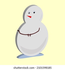 3D snowman vector icon, winter theme. Best for your property decoration images