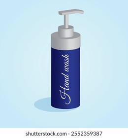 3D soap dispenser isolated on Sky gradient background ,all layers are single for any coustomization ,Eps 10 vector illustration .
