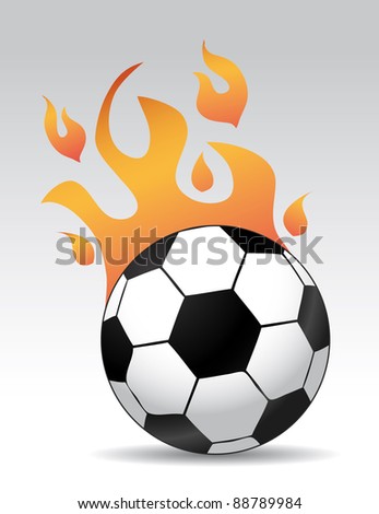 3d soccer ball burning
