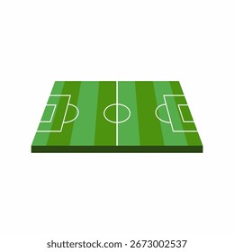 3D-Fußballfeld, Illustrationsvektor