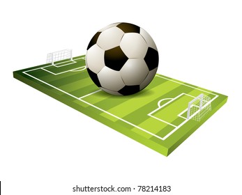 3d Soccer field vector