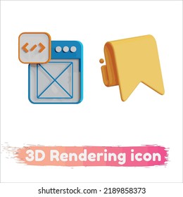 3D social media rendering icon, High quality vector icon.