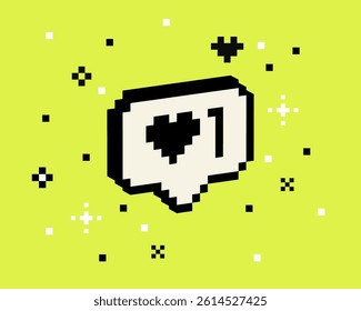 3D social media and technology pixel art element. Y2k inspired reaction collage sticker. Mood of 90's like emoji. 8 bit retro style vector illustration. Simple geometric shape. Game abstract like icon