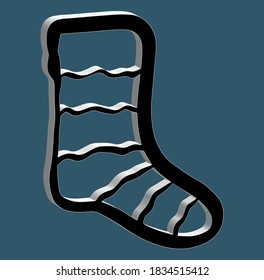 3d socks for decor, design website or posters. Vector illustration