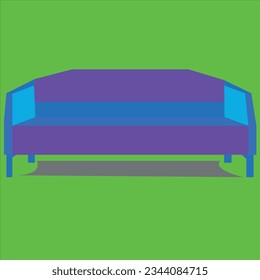 3d sofa design of company. sofa sketch vector art illustration. 3d flat interior design element. living room 3d vector art icon graphic. lounge interior ideas image
