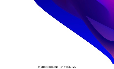 3D soft glowing purple pink blue border over plain white background