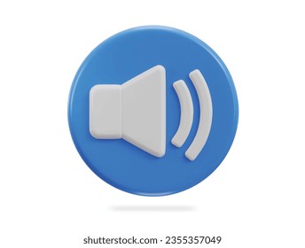 3d sound speaker icon illustration
