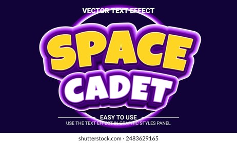 3D Space Cadet Editierbarer Texteffekt