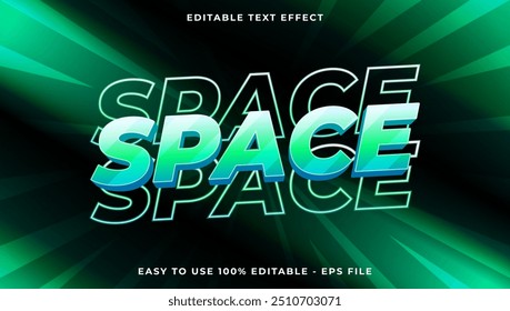 3d space gradient glitch text style effect template editable text effect