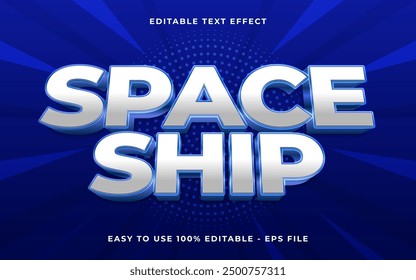 3d space ship gradient sparkle text style effect template editable text effect