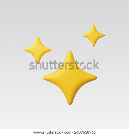 3d Sparkling stars vector Illustration