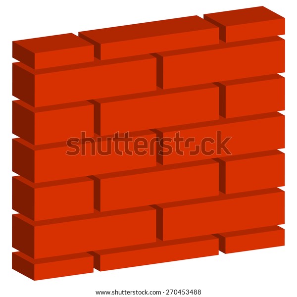 3d Spatial Brick Wall Brickwork Regular Stock Vector (Royalty Free ...