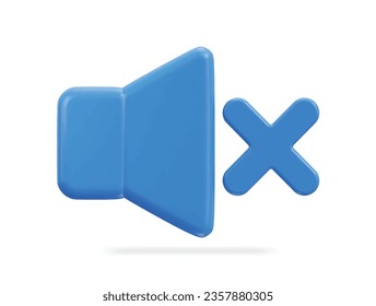 3d speaker mute icon no sound icon