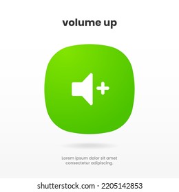 3d speaker and sound icon. Volume up icon. Computer voice icon. Megaphone and music icon. Sound pictogram. Musical note. Audio sign. UI UX element. Sound button. Audio system, noise with soft UI.