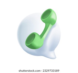 3D speaking bubble icon. Customer support, call center service, support hotline. Speaking bubble 3D icon realistic render emoji