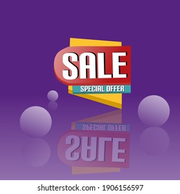 3d SPECIAL offer and text sale ilustration  vector eps.for you icon advertising .