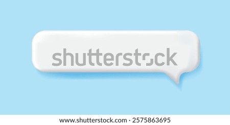 3d Speech bubble ,Blank Chat message notification , white chat icon 3d Vector popup. Realistic 3d design for your conversation ,social media , your business website or application