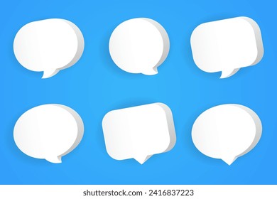 3d speech bubble chat collection set