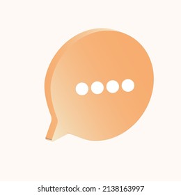 Ilustración de chat de burbuja de voz de 3.ª