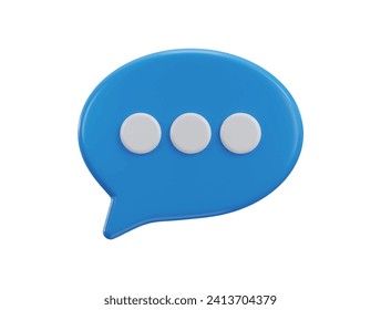 3d speech bubble icon 3d rendering vector illustration