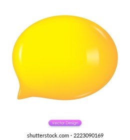 3D speech bubble icons isolated on white background. 3D Chat bubble icon design for mobile app, web page template. 3D vector illustration.