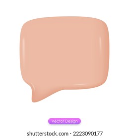3D speech bubble icons isolated on white background. 3D Chat bubble icon design for mobile app, web page template. 3D vector illustration.