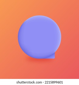 3D speech bubble icons. Minimal blank 3d chat boxes sign. 3d vector illustration.
