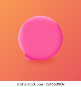 3D speech bubble icons. Minimal blank 3d chat boxes sign. 3d vector illustration.