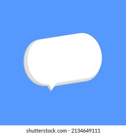 3D speech bubble icons. Realistic 3D chat, talk, messenger, communication, dialogue bubble icon. Vector illustration square, circle and rectangle chat box. Banner, sticker, tag, badge template.