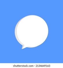 3D speech bubble icons. Realistic 3D chat, talk, messenger, communication, dialogue bubble icon. Vector illustration square, circle and rectangle chat box. Banner, sticker, tag, badge template.