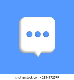 3D speech bubble icons. Realistic 3D chat, talk, messenger, communication, dialogue bubble icon. Vector illustration square, circle and rectangle chat box. Banner, sticker, tag, badge template.