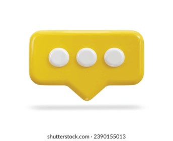 3d speech bubble message icon