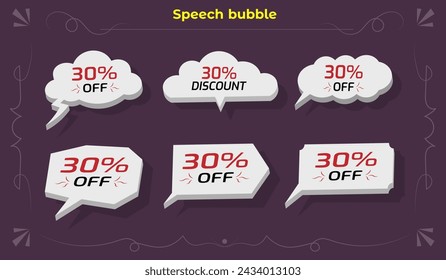 3d speech bubble set 02 chat box dialogue text message thought balloon element pack