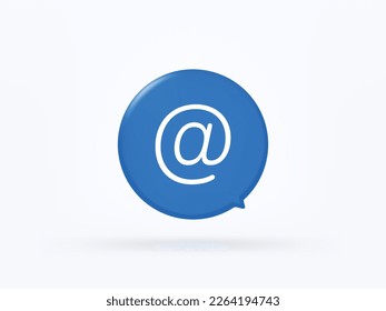 3d burbuja de voz con el concepto de vector de icono de signo. Ilustración moderna de diseño aislada