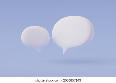 3D Speech Bubble. Vector Talking Box, Chatting Box, Message Dialog Balloon, EPS 10 Vector