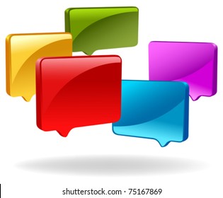 3d speech bubbles