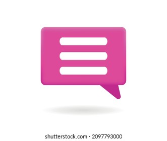 3d Speech bubbles. Chatting box, message box. Concept of social media messages.