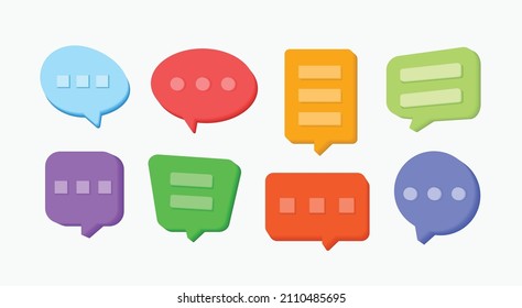3d speech bubbles, communication concept, vector illustration