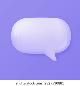 3d speech bubbles. Conversation to comment. empty text frame. 3D Vector Illustration.