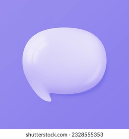 3d speech bubbles. Conversation to comment. empty text frame. 3D Vector Illustration.