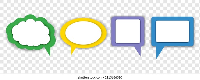 3d Speech bubbles Icon.Speech clouds chat bubble icon. vector isolated on transparent background.Message box communication.