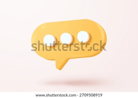 3D speech bubbles symbol sign on social media icon isolated on pastel background. Chat dialogue bubble or user reply sign with social media. 3d speech bubble icon vector render illustration