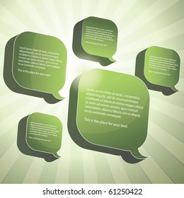 3D Speech Bubbles Vector
