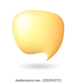 3D speech color bubbles isolated on white background. Chatting and message box, communication, web, social network media post concept. Vector illustration