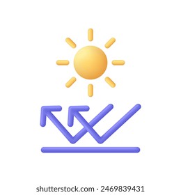 Bloque solar resistente a rayos solares SPF 3D. Proteger de la radiación ultravioleta y el FPS 50. Vector moderno y moderno en estilo 3d