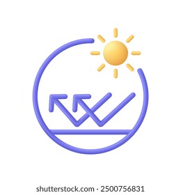 3D SPF Sun Ray Resistant Sunblock. Protect from uv radiation and SPF 50. Trendy and modern vector in 3d style