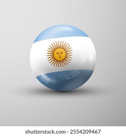 3d sphere background with flag of Argentina. An element of impact for the use you want to make of it.