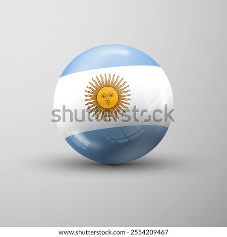 3d sphere background with flag of Argentina. An element of impact for the use you want to make of it.